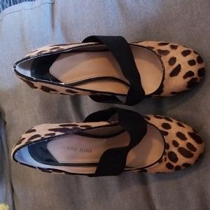 Gianni Bini Leopard Print Calf Hair Heels